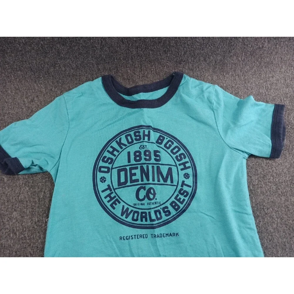 Oshkosh B'Gosh Denim Co Lot of 2 Boys Ringer T-Shirt Size 6